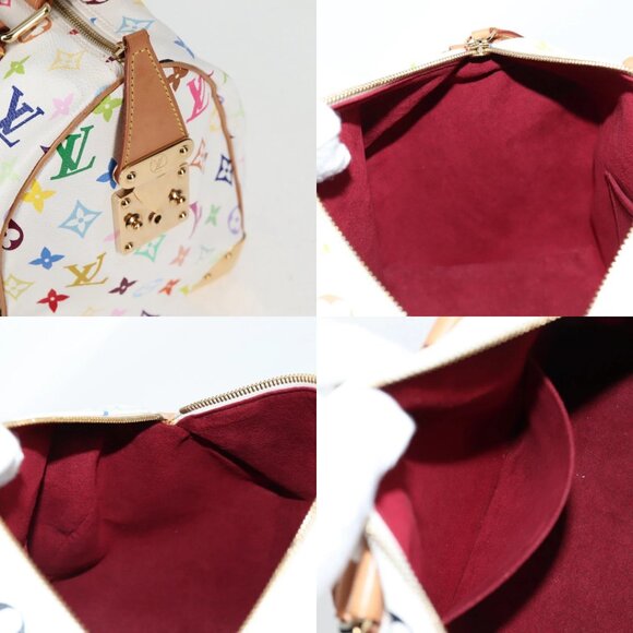 LOUIS VUITTON Monogram Multicolor Speedy 30 Hand Bag White M92643 Auth 118954V - Picture 14 of 15